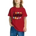 thumbnail image 4 of Lilgiuy Easter Outfits for Toddler Girls Short Sleeve Bunny Tee Tops Baby Boys Spring Gifts T-Shirts School for Beach Holiday Birthday Party (Red,5-6 Years), 4 of 5