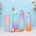 thumbnail image 4 of 32oz Water Bottle with Time Marker BPA-Free Leak Proof Cup with Straw Inspirational Quotes Printed Gradient Cup Food-Grade Plastic Removable, 4 of 5