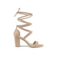 thumbnail image 3 of Nouvelle Cravate pour Femmes devant V Cou Spaghetti Sangle Bouton vers le Bas une Ligne Swing Sans Dos Robe Midi, 3 of 6