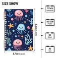 thumbnail image 2 of FORMRS 1-Subject Spiral Notebook 8" x 5" College Ruled 60 Refillable Sheet A5 Hard Cover, Yellow Jellyfish, 2 of 7