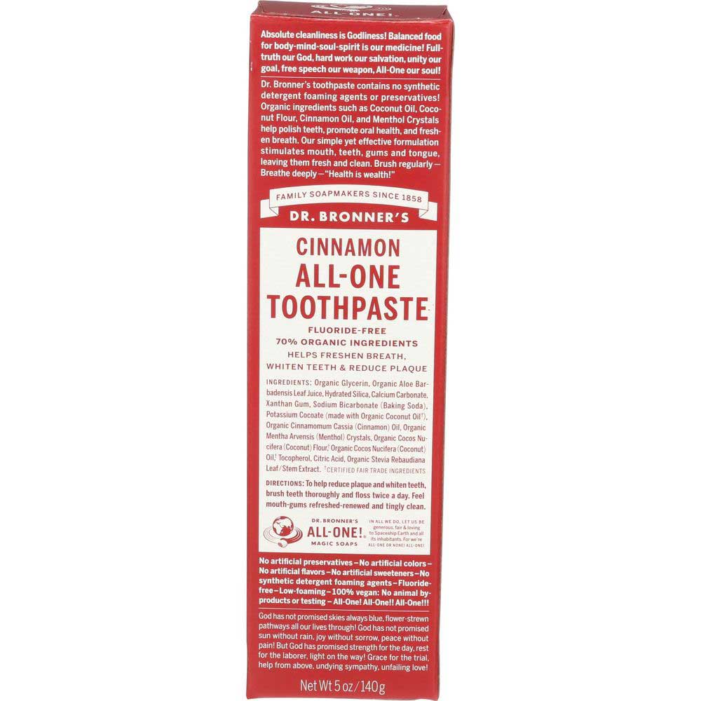 dr bronner's cinnamon toothpaste ingredients