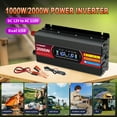thumbnail image 5 of 1000W 2000W Modified Sine Wave Peak Power Inverter, 12V DC to 110V AC Car Inverter with Dual USB & AC Outlets, LCD Display for RV, Truck, Camping, Travel Black, 5 of 10