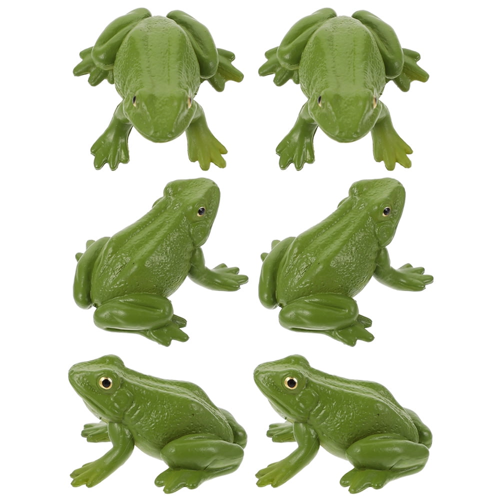 12pcs/Set Plastic Realistic Frog Model Action Figures Lifelike Animals Toys  With Grass Fake Stone Dollhouse Garden Landscape - AliExpress
