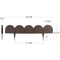thumbnail image 6 of Garden Border Edging in Half Round Arched Design - 20pcs Garden Edging - 33ft Brown Yard Landscaping Fence Liner Lawn Edge Barrier - Lawn Landscape Panels Elements, 6 of 10