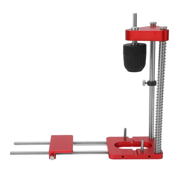 Accesorio De Guía De Taladro, Localizador De Taladro De Carpintería De Aleación De Aluminio De Plata Roja Eficiente Resistente Ajustable Para Instalación De Muebles ANGGREK Woodworking Adjustable Punch Locator