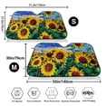 thumbnail image 3 of Picia Landscape With Sunflowers Curved Windshield Sunshade Accordion Folding Style Auto Shade for Car Truck SUV Van Blocks UV Ray Sun Visor Protector -Medium, 3 of 7