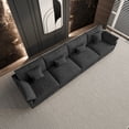 thumbnail image 4 of 160" Cloud Couch Sectional for Living Room, Down Filled 4 Seater, Convertible Sofa Couch, Black, 4 of 15