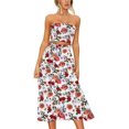 thumbnail image 1 of Blusa de flores de mujer, vestido de traje de falda maxi Adepaton  WMZY-305-3, 1 of 7