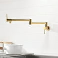 Single Cold Kitchen Faucet Folding Wall Mounted Brass Kitchen Sink