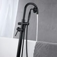 thumbnail image 4 of Bathroom Tub Filler Freestanding Bathtub Faucet Black Floor Mounted&Handle Showe, 4 of 6