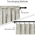 thumbnail image 3 of Crushed Velvet Curtains with Rod Pocket Luxurious Thermal Insulated Soundproof Drapes for Dining Room Soft and Durable Light-Filtering Window Treatments, 4 Panels, 3 of 6