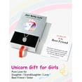 thumbnail image 4 of Just Being Cute Dancing Pendant Necklace for Girls, 0.5ct Moissanite Colorful CZ Unicorn Necklaces in Hypoallergenic 925 Sterling Silver Jewelry for Women, Teen Birthday Gifts, 4 of 9