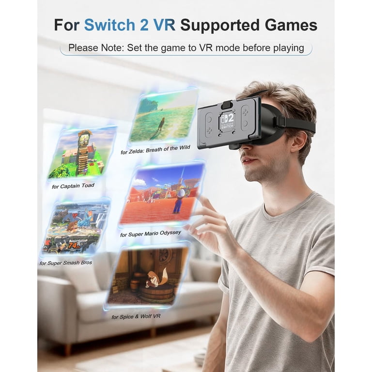 GAEKOL VR Glasses for Nintendo Switch 2 (2025), Switch 2 Virtual