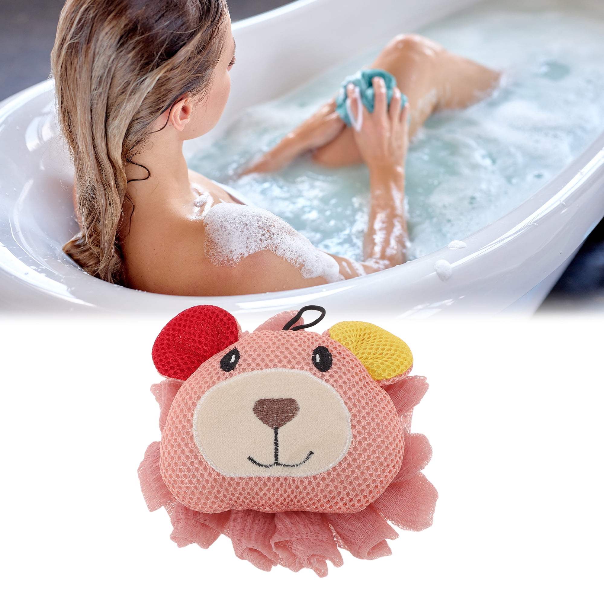 Unique Bargains Fashion Cartoon Bath Sponge 1 Pc [5.91"x5.12"]