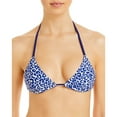 thumbnail image 4 of lemlem Women’s Halima Halima Sliding Triangle Bikini Top, Navy, Small, 4 of 5