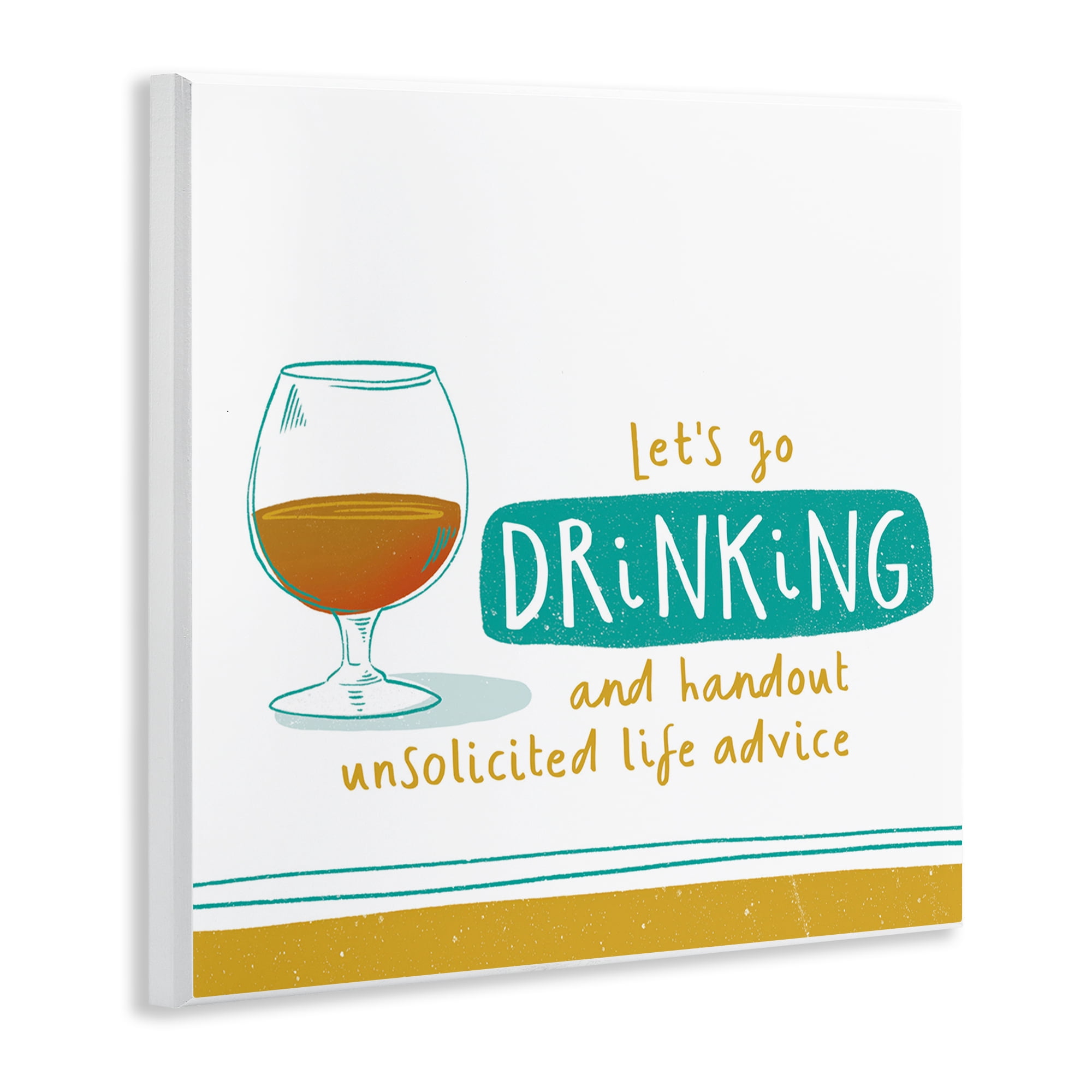 Stupell Industries Unsolicited Life Advice Food & Beverage Painting Unframed Art Print Wall Art, 12 x 12