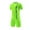 Green-A, variant on Penkiiy Kids Sportswear Set: Breathable Athletic Outfit, Fast - Drying Soccer Shorts & Tee, Elastic Waist (Boys/Girls)