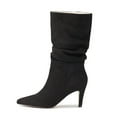 thumbnail image 5 of 2025 Fall Women's Mid-Calf Boots High Heeled Suede Pointed Toe Fashion Shoes for, 5 of 9