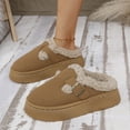 thumbnail image 5 of SBYOJLPB Women's Closed-Toe Slipper Solid Color Comfortable Soft Thick Sole Warm Casual Slippers, 5 of 9