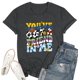 thumbnail image 1 of Camiseta Eatbook You've Got A Friend para mujer gris oscuro, 1 of 5