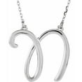 thumbnail image 1 of Precious Stars Collier Unisexe en Argent Sterling avec Police Script et Initiale J, 1 of 2