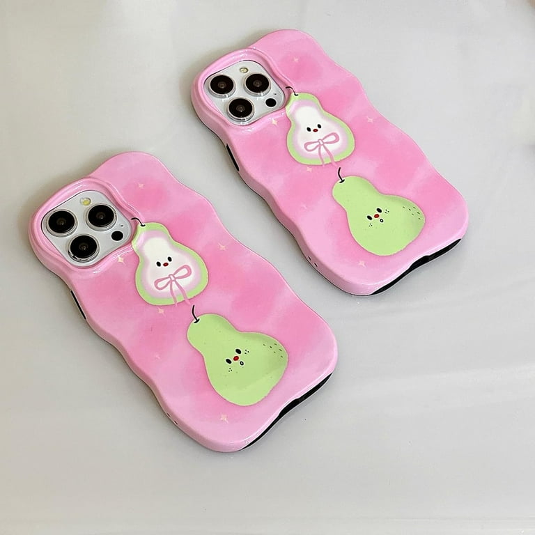 Temu Pro Max Pear Phone Case Iphone 11 Cute Cartoon Pear Bow Wavy