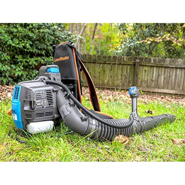 LawnMaster NPTBL31AB No Pull Backpack Blower 2 Cycle 31cc Orange