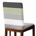 thumbnail image 2 of Grey Green Striped Chair Back Covers, Removable Chair Covers for Dining Chairs Set of 4, Washable Chairs Slipcovers Back Seat Protector for Wedding Party 19"x20", 2 of 9