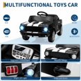 thumbnail image 3 of 12V Ride On Car,Battery Powered Ride On Toys with Remote Control,Bluetooth, Shock Absorbers, Safety Belt,LED Lights,Kids Electric Vehicle with 3 Speeds,Easy Assembly, 3 of 8