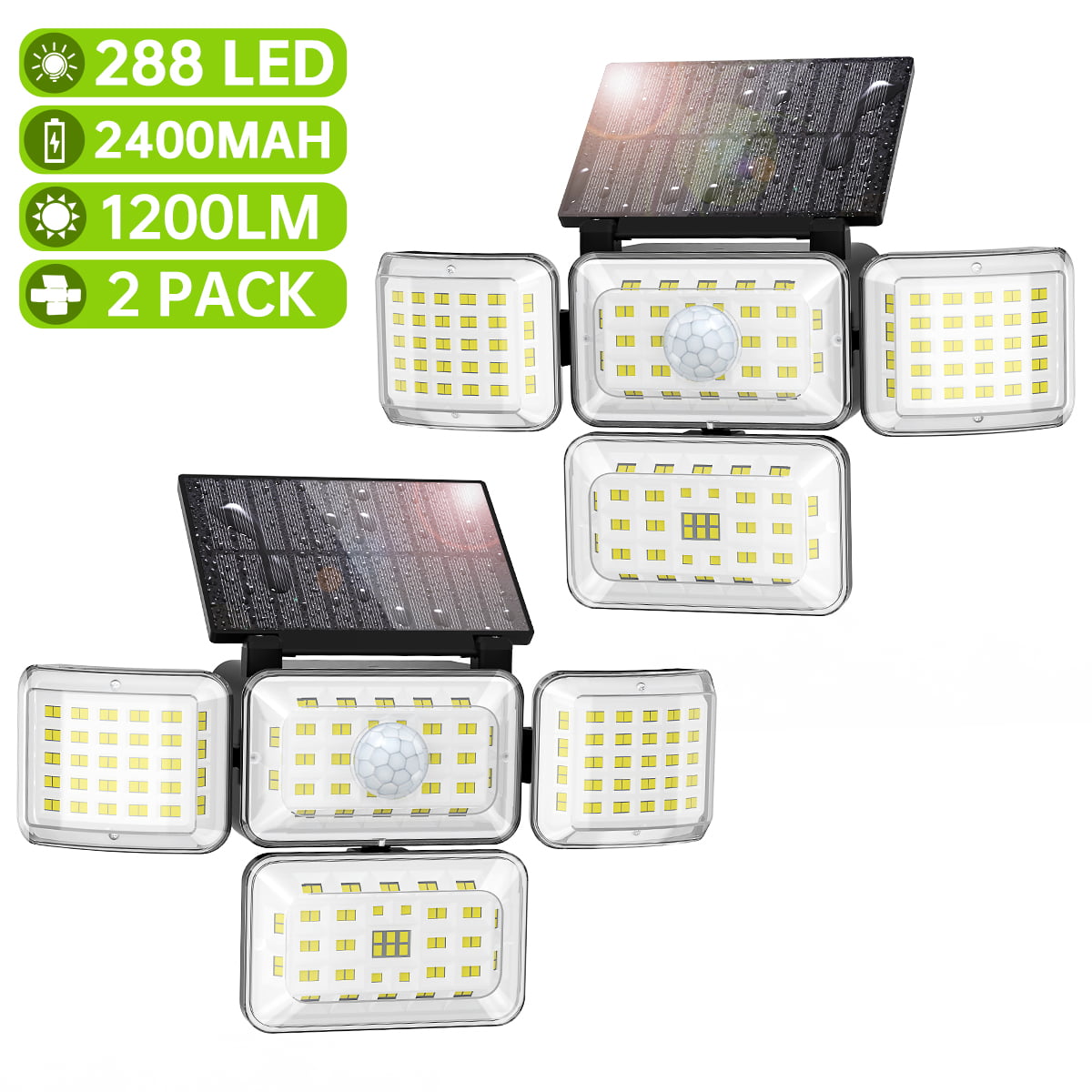 ZOOKKI Wireless Waterproof 28 LEDs Solar Powered Motion Sensor Security Wall Lights for Outside Garden Gate Driveway Stairs Patio Yard Deck Pathway Garage 2 Pack ZK-SL-101 Solar Motion Sensor Lights Outdoor