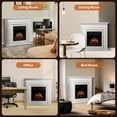 thumbnail image 6 of Electactic Electric Fireplace Free Standing Fireplace Adjustable LED Flame Electric Fireplace, 6 of 7
