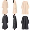 thumbnail image 2 of DOZINSIX 2 Pack Women Flannel Nightgowns Cable Knit Cozy Plush Long Sleeve Winter Warm Nightdress, 2 of 9
