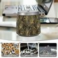 thumbnail image 6 of Yayeee Ashtray with Lid for Cigarette Smokeless Stainless Steel Home Ash Holder, Black Flower Pattern, 6 of 7