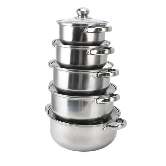 Stainless Steel Cookware Set, Rustproof Stainless Steel Pot Set for Kitchen