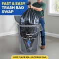 thumbnail image 3 of Plastic Prince High Density Can Liners 65 Gallon Garbage Bags 22 Mic 48" x 60" Black Trash Bags 100/Case, 3 of 9