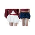 thumbnail image 4 of Yunliwuli Women Mini Skirt, Elastic Waist Contrast Color Drawstring Summer Skirt Streetwear for Casual Daily, 4 of 10