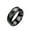 Black, variant on Opvise Titanium Steel Wedding Band Intelligent Body Temperature Sensing Ring Personal Health Men Women Ring