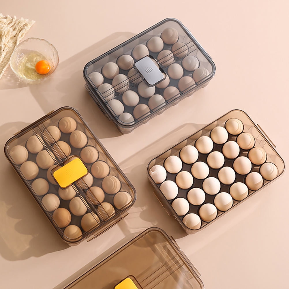 WHAMVOX  Holder Egg Container for Refrigerator Carton Covered Storage