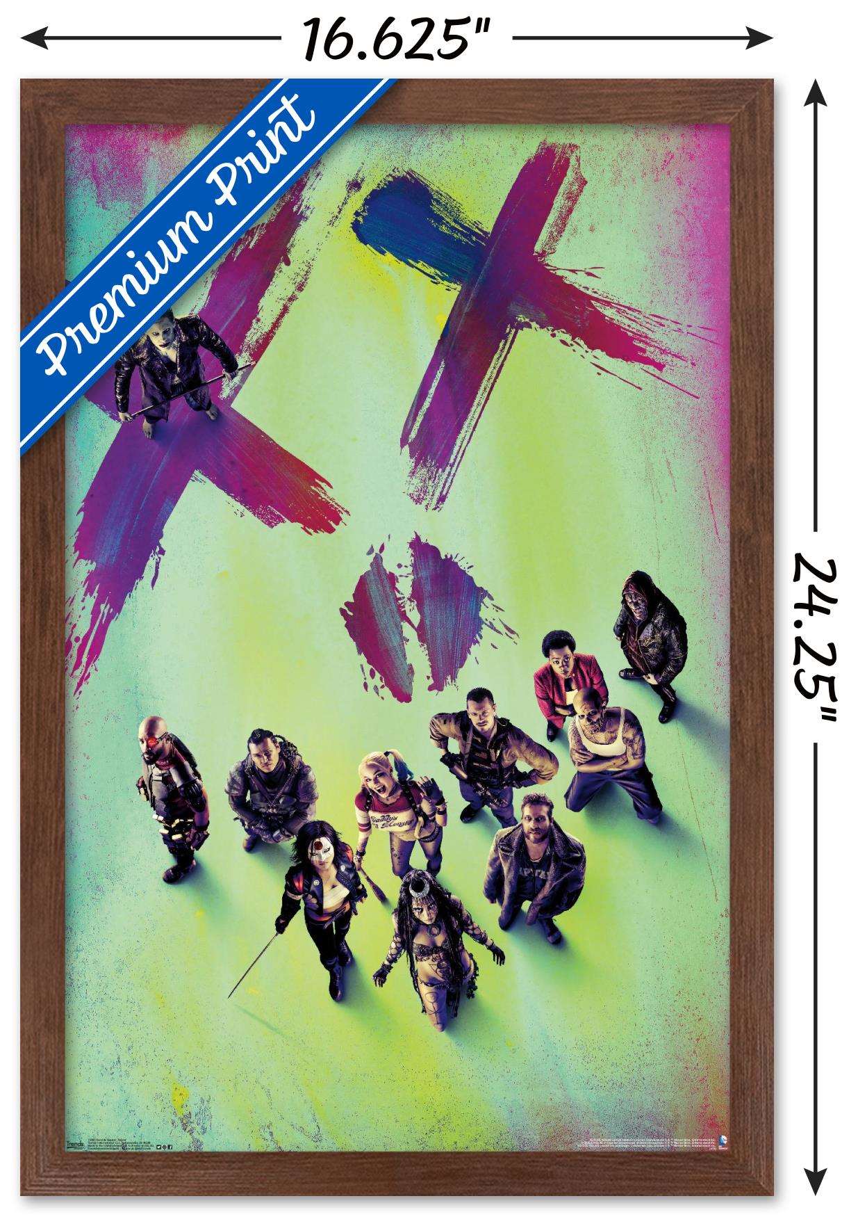 DC Comics Movie - Suicide Squad - Teaser Wall Poster, 14.725" x 22.375", Framed