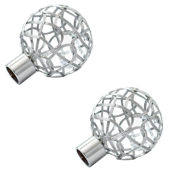 ifundom 2 Pieces White Curtain Rod End Caps for Window Curtain Rails, Material, Easy to Install, Home Decor Accessories