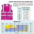 thumbnail image 3 of GOGO Unisex High Visibility Zipper Front Breathable Safety Vest, Mesh Volunteer Activity Vest-Green-M, 3 of 4