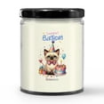 thumbnail image 3 of Happy Birthday Cute Kitten Siamese with Cake Gifts Party Hat Soy Wax Candle Cat Lover Kitten Owner Gifts 16oz White Vanilla Candle - 00029, 3 of 5
