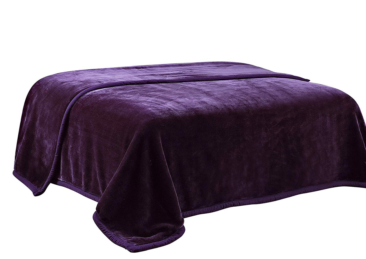 Unique Home Premium Solid Purple Thick Blanket with Double Layer