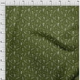 thumbnail image 4 of oneOone Velvet Olive Green Fabric Florals Sewing Material Print Fabric By The Yard 58 Inch Wide, 4 of 7