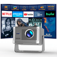 thumbnail image 1 of Proyector portátil Magcubic 4K con Google TV Stick integrado, Wi-Fi y Bluetooth, enfoque automático y sistema de evitación de obstáculos, 900 lúmenes ANSI, control por voz, HY350GTV, 1 of 11