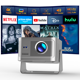 thumbnail image 1 of Proyector portátil Magcubic 4K con Google TV Stick integrado, Wi-Fi y Bluetooth, enfoque automático y sistema de evitación de obstáculos, 900 lúmenes ANSI, control por voz, HY350GTV, 1 of 11
