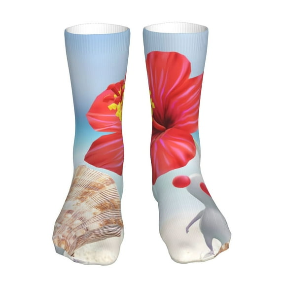 Saiise Pikmin Funny Socks Men Women Adults Novelty Graphic Crew Tube Socks Crazy Design Casual Dress Socks for Sports,Running,Travel