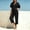 Black(New), variant on PNTUTB Women’s Fashion V-Neck Short Sleeve ASdjustable Strap Zipper Pockets Jumpsuit Pants