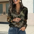 thumbnail image 6 of Womens Tops Casual Printed Satin Long Sleeve Shirt Retro Flower Design Blouses for Women Dressy Casual, 6 of 9