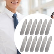 Wxqbjtam 12Pcs Collar Stays Smooth Edges Metal Invisible Collar Inserts Collar Stiffeners 5.08cmx1cmx0.08cm